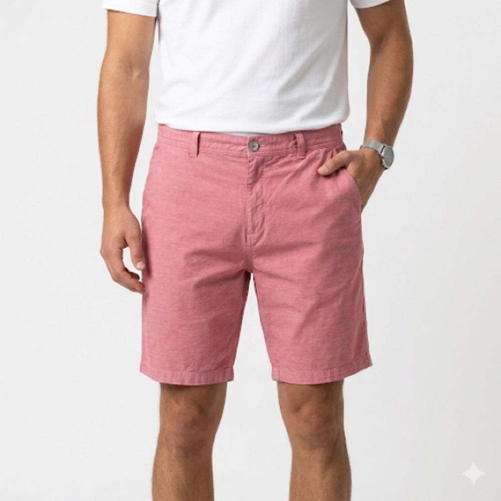 Rodd Gunn Men’s Gunn 9 Inch Golf Shorts Coral Original Fit 34